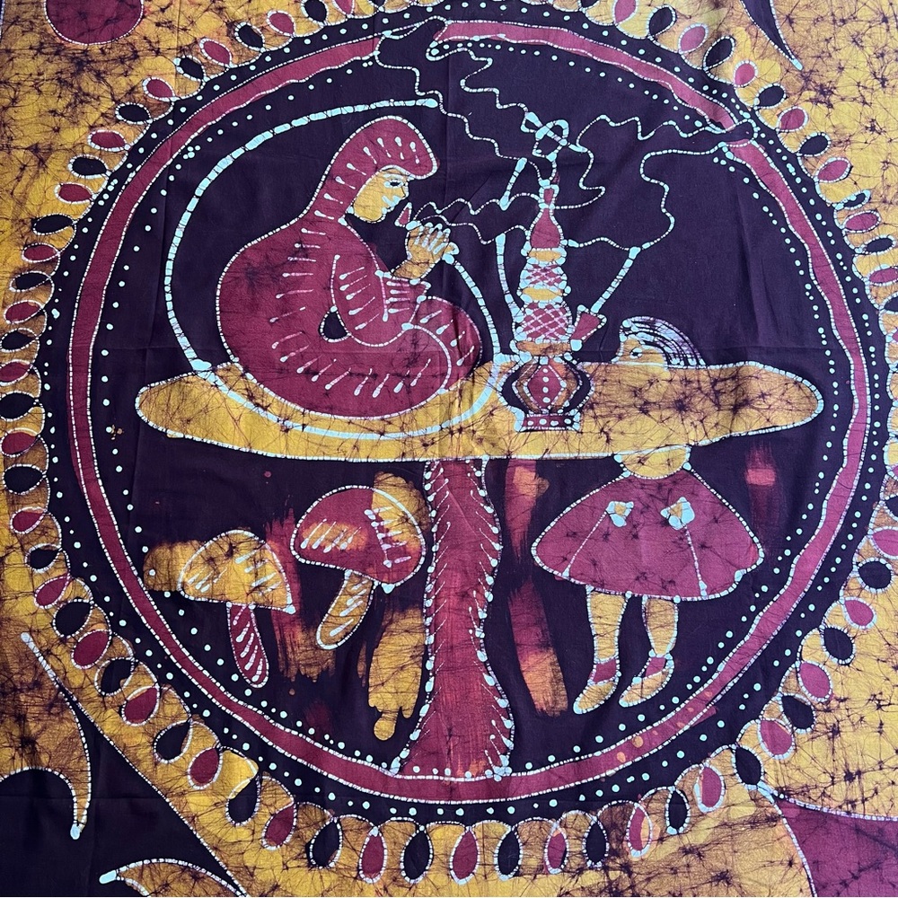 Gypsy Rose - Alice In Wonder Land - Smoking Caterpillar Large Tapestry 83” x 53”